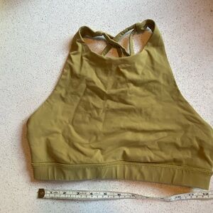 Yellow Lululemon high neck Sports Bra